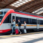 Pociąg PKP Intercity na stacji z pasażerami korzystającymi z oferty Taniej z Bliskimi